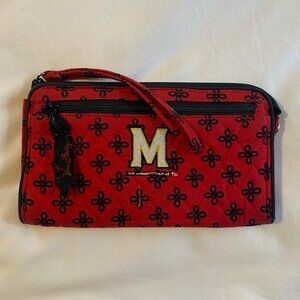 NWT Vera Bradley Collegiate Collection Front Zip Wristlet - Maryland